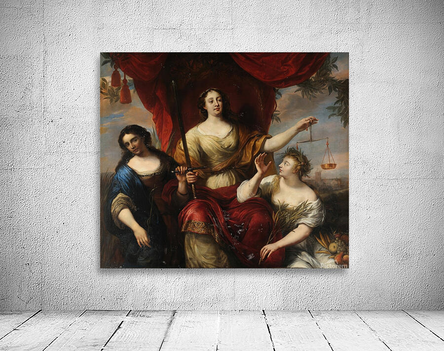 Justice [or Prudence. Justice. And Peace] [1662] by Jürgen Ovens [1623–1678] Wall Preview