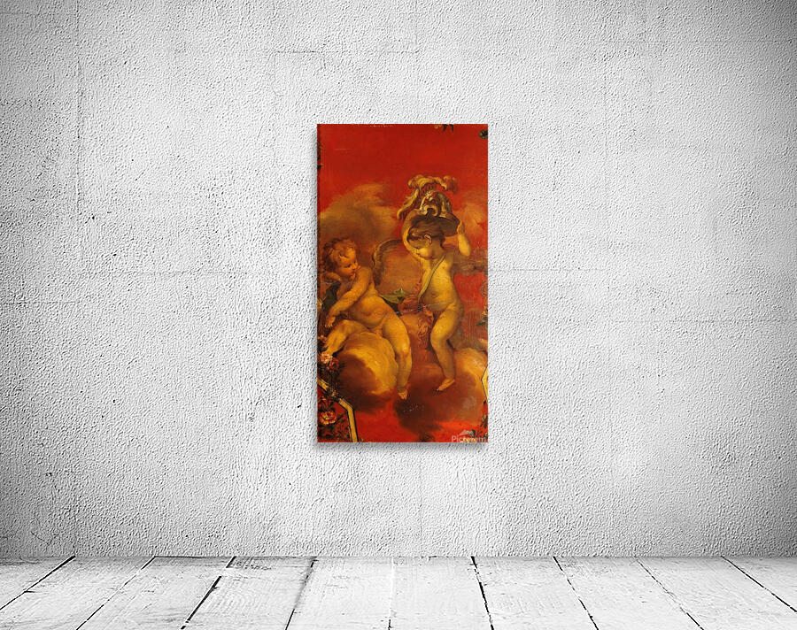 Deux Génies avec un casque [1740–1750] by French School [16th–20th Century] Wall Preview