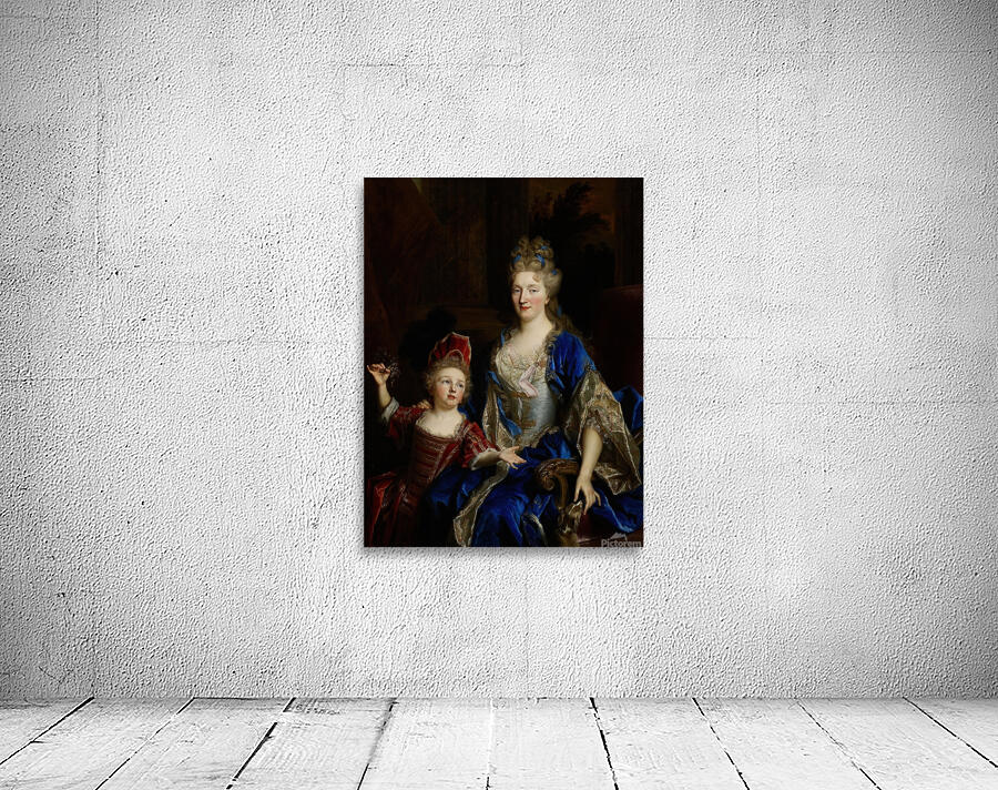 Portrait of Catherine Coustard. Marquise of Castelnau. Wife of Charles–Léonor Aubry with Her Son Léonor [c. 1700] by Nicolas de Largillière [1656–1746] Wall Preview