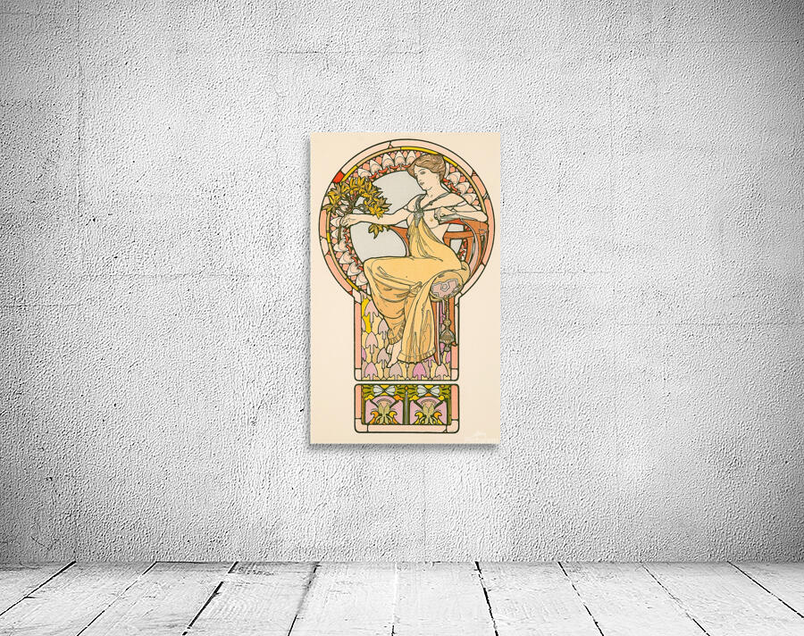 Seated Woman. Plate no. 48 from Documents Décoratifs [1901] by Alphonse Mucha [1860–1939] Wall Preview
