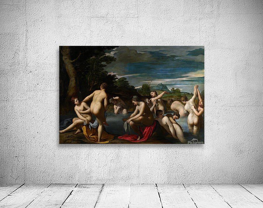 Nymphs At The Bath [C. 1600] by Scarsellino [1550–1620] Wall Preview