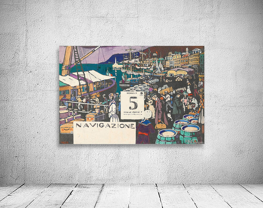 Entwurf Für Ein Schiffsplakat [Study For A Ship Poster] [1906] by Wassily Kandinsky [1866–1944] Wall Preview