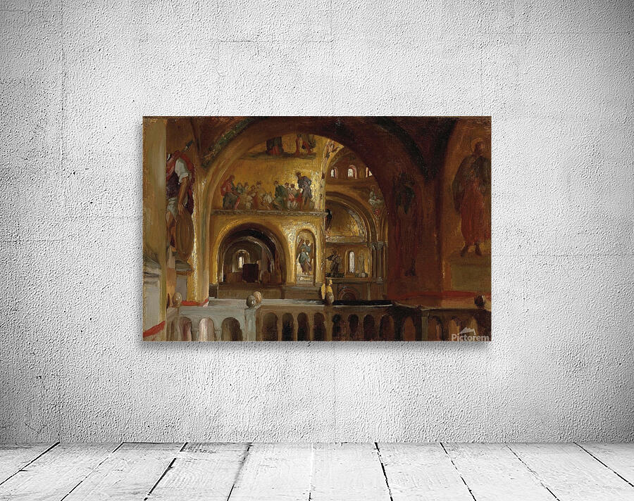 The Interior of St Mark’s Basilica. Venice by Frederic Leighton [1830–1896] Wall Preview