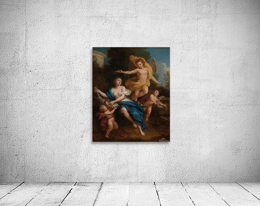 Zephyr Crowning Flora [1702] by Louis de Boullogne the Younger [1654–1733] Wall Preview