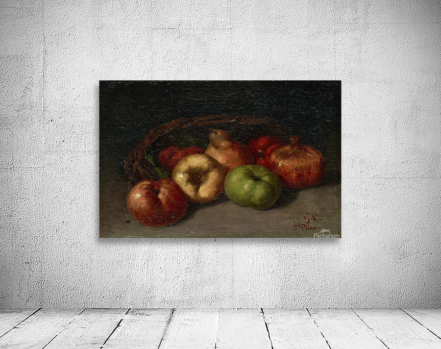 Still Life with Apples. Pear. And Pomegranates [1871] by Gustave Courbet [1819–1877] Wall Preview