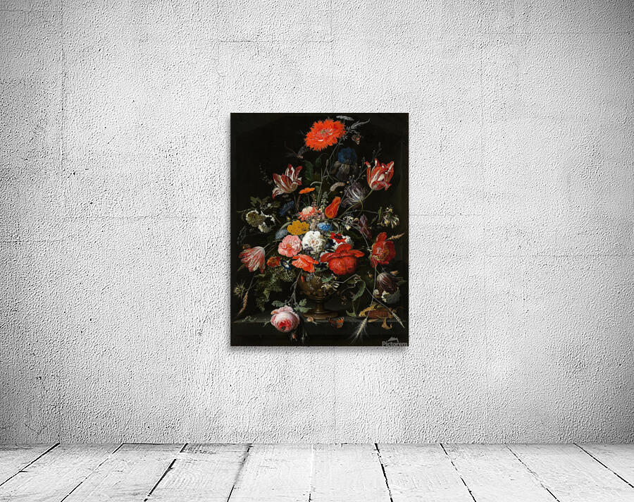 Flowers in a Metal Vase [c. 1670] by Abraham Mignon [1640–1679] Wall Preview