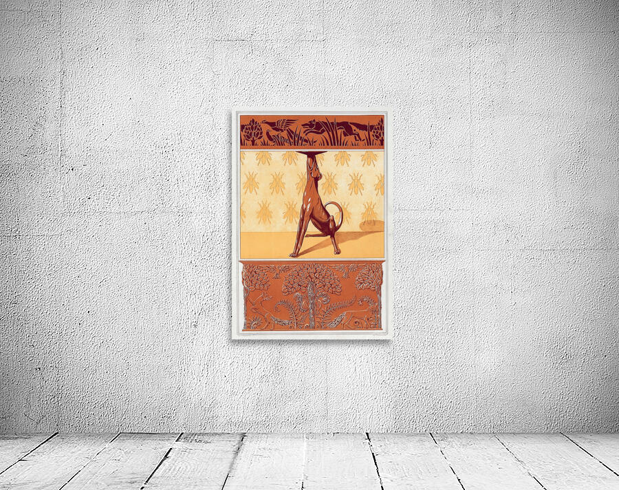 Faisans et renard. Frise cuivre découpé. Chien. Chandelier. Abeilles. Semis. Renards. écureuils et oiseaux. Jardiniere cuivre repoussé [1897] by Maurice Pillard Verneuil [1869–1942] Wall Preview