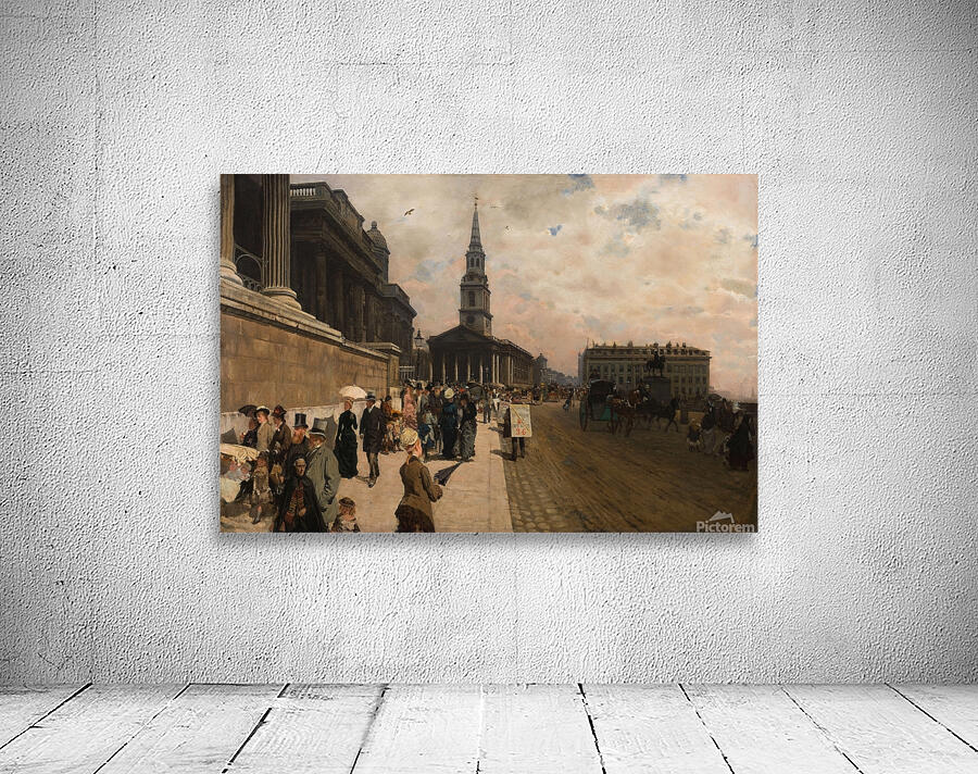 La National Gallery et l’église Saint Martin [Londres] [1878] by Giuseppe De Nittis [1846–1884] Wall Preview