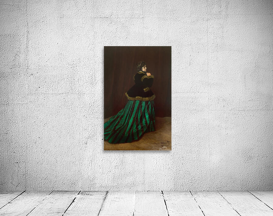 Camille [The Woman in the Green Dress] [1866] by Claude Monet [1840–1926] Wall Preview
