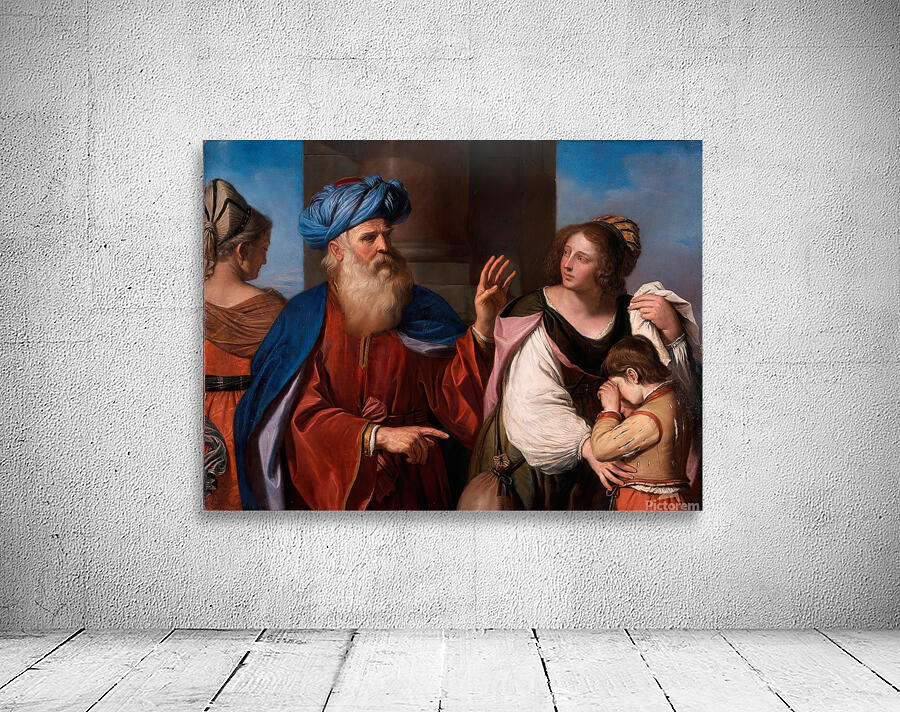 Abraham Casting out Hagar and Ishmael [1657] by Guercino [1591–1666] Wall Preview