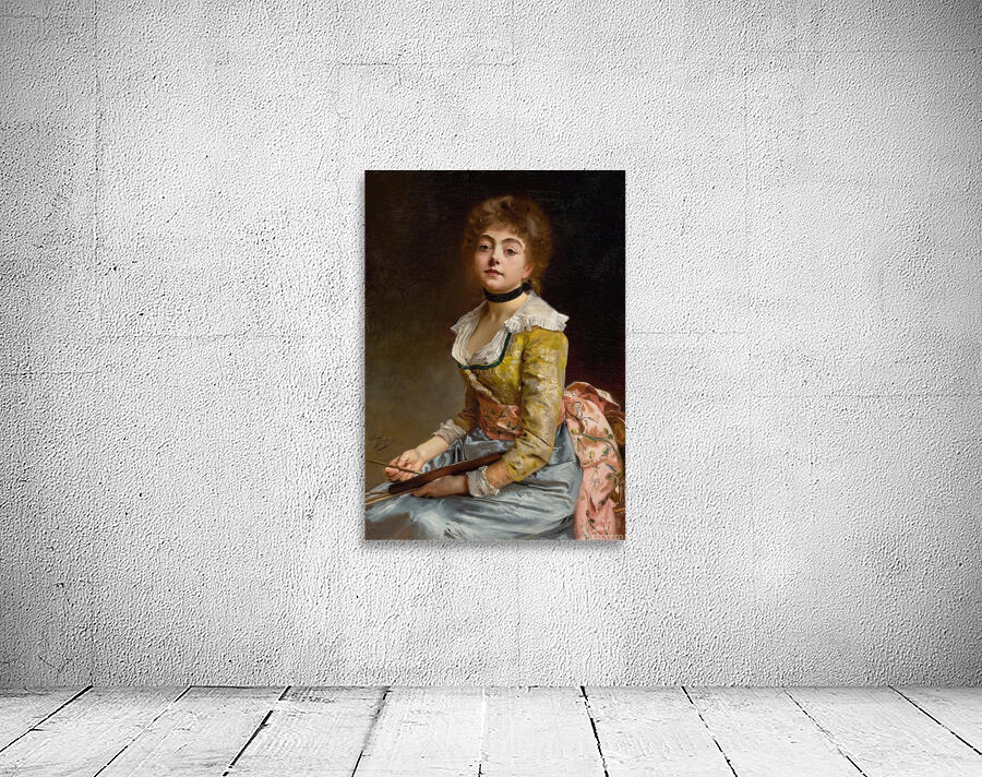 Portrait Of An Artist [1886] by Gustave Jean Jacquet [1846–1909] Wall Preview