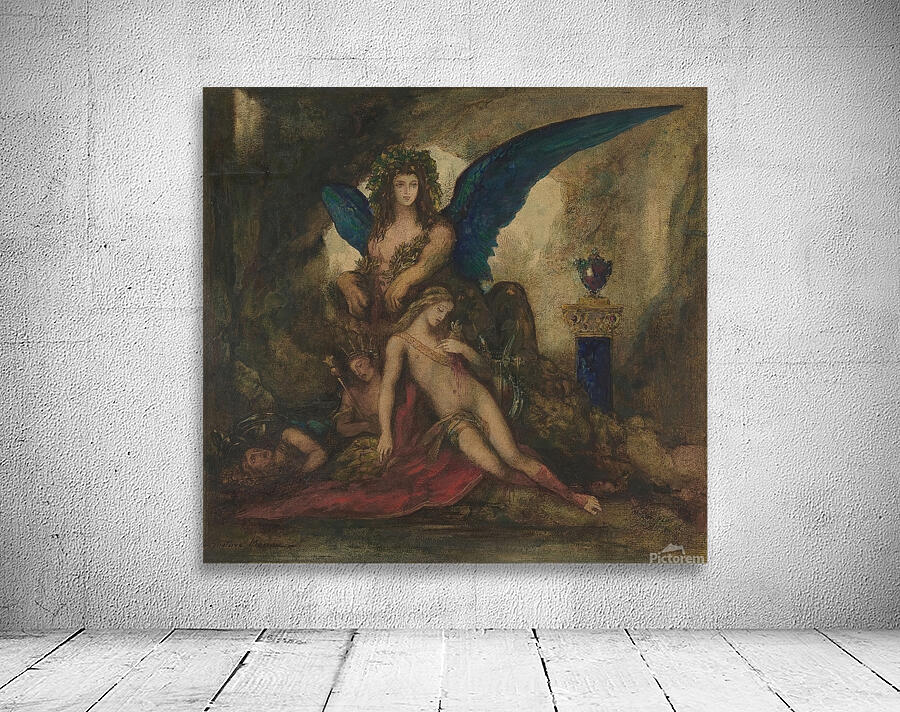 Sphinx in a Grotto [Poet. King and Warrior] [1887–1888] by Gustave Moreau [1826–1898] Wall Preview