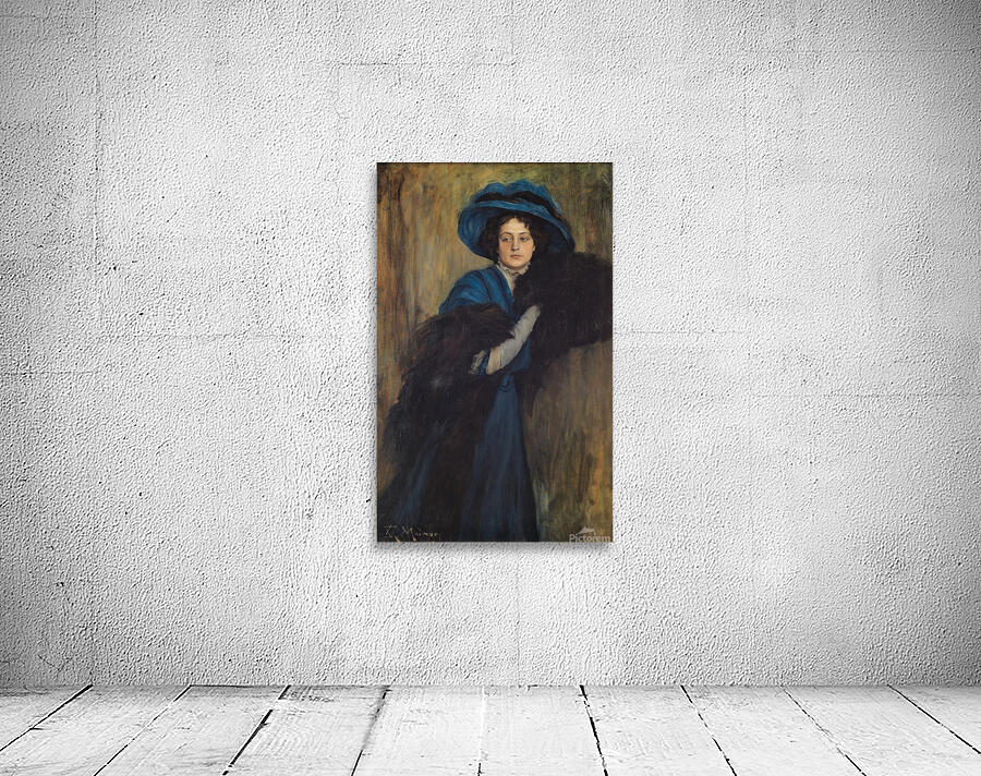 Portrait of a Lady in Blue [1897–1905] by Raimundo de Madrazo y Garreta [1841–1920] Wall Preview