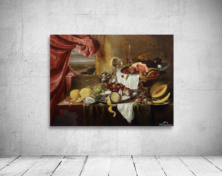 Still Life With Imaginary View [circa 1645] by Laurens Craen [ca. 1620–1670] Wall Preview