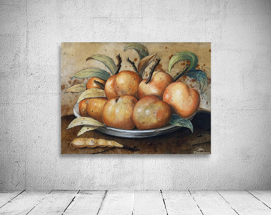 Stillleben Mit Pfirsischen Und Johannisbrot by Giovanna Garzoni [1600–1670] Wall Preview