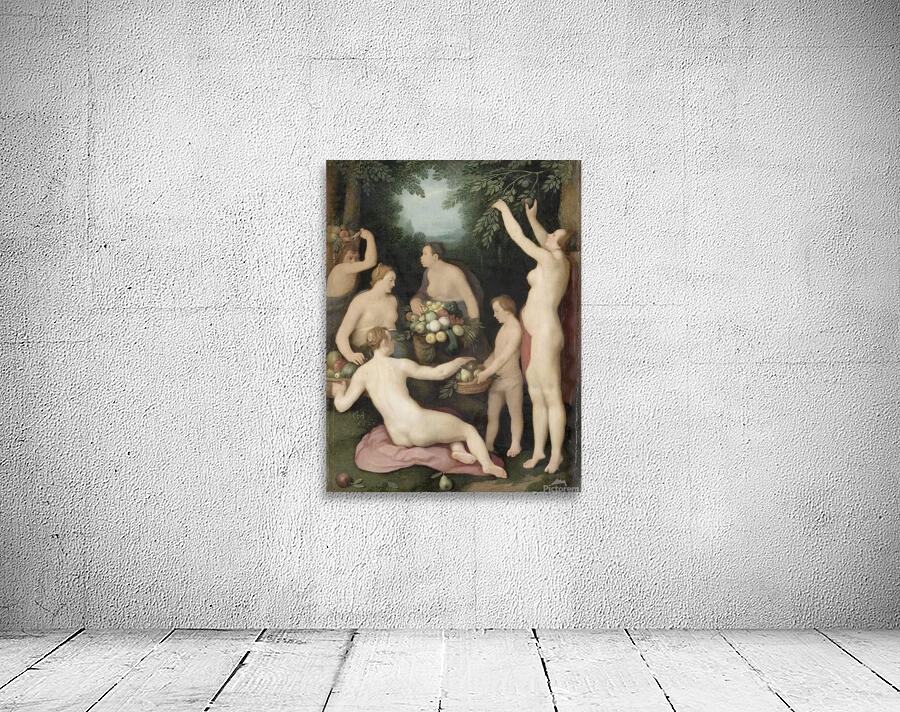 Pomona Receiving the Harvest of Fruit [1626] by Cornelis Cornelisz Van Haarlem [1562–1638] Wall Preview