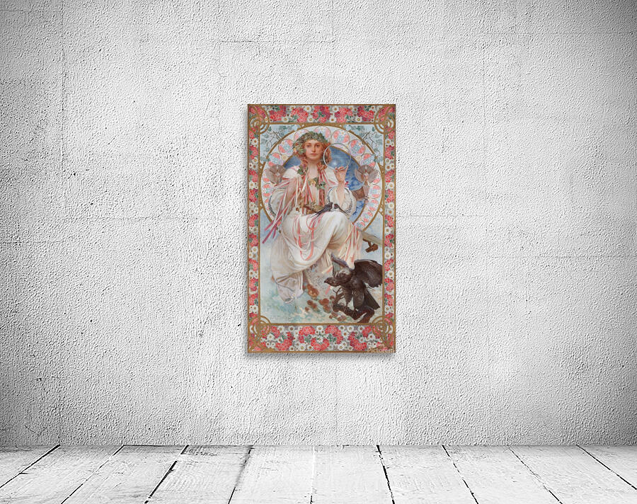 Portrait Of Josephine Crane–Bradley As Slavia [1908] by Alphonse Mucha [1860–1939] Wall Preview