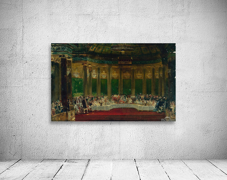 Le repas de mariage de Napoléon Ier aux Tuileries. Le 2 avril 1810 [1805–1815] by Alexandre Benoit Jean Dufay [1770–1844] Wall Preview