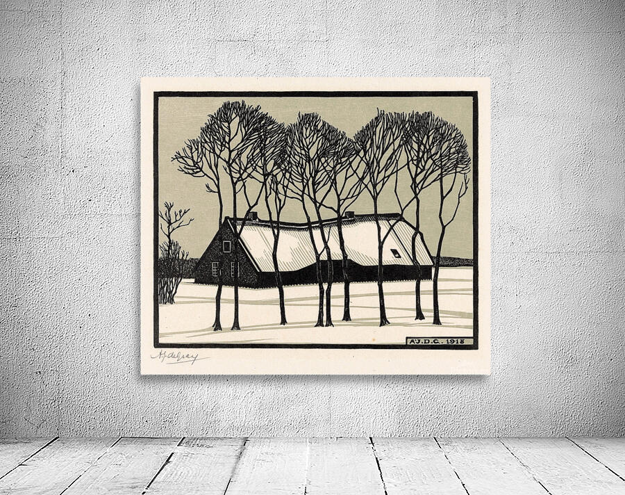 Boerderij in de sneeuw [1918] by Julie de Graag [1877–1924] Wall Preview