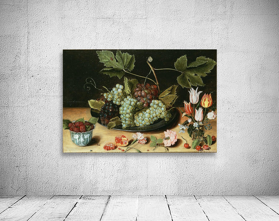 Still Life with Fruit and Flowers by Jan Soreau [1591–1626] Wall Preview