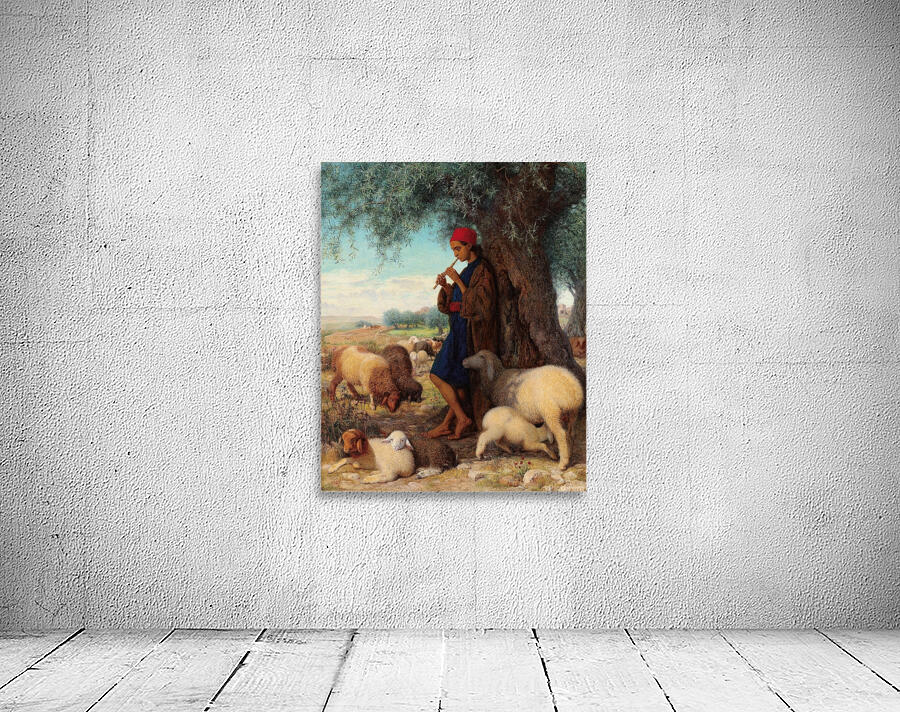 The piping shepherd [1864] by William James Webbe [1830–1904] Wall Preview
