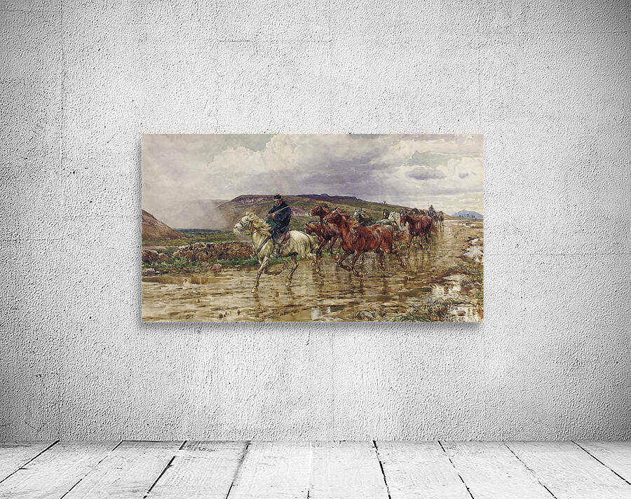 Bringing In The Horses by Henry Enrico Coleman [1846–1911] Wall Preview