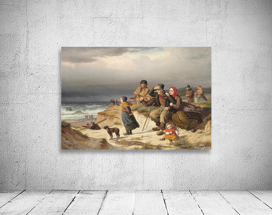 Storm paa Vestkysten af Jylland [1853] by Peter Raadsig [1806–1882] Wall Preview