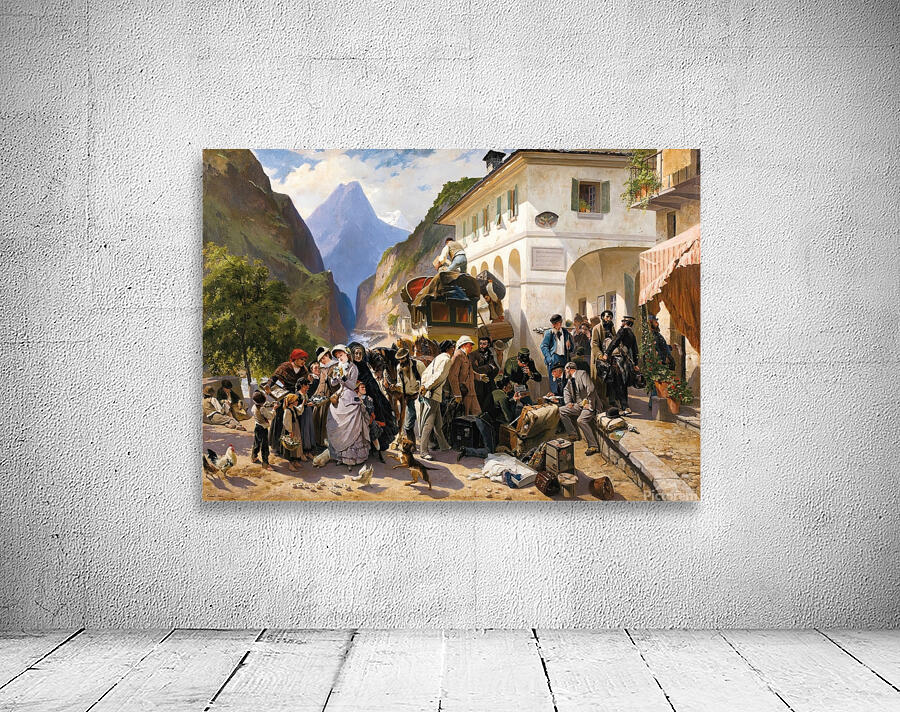 La Douane Italienne au Simplon [1880] by Eugène Giraud [1806–1881] Wall Preview