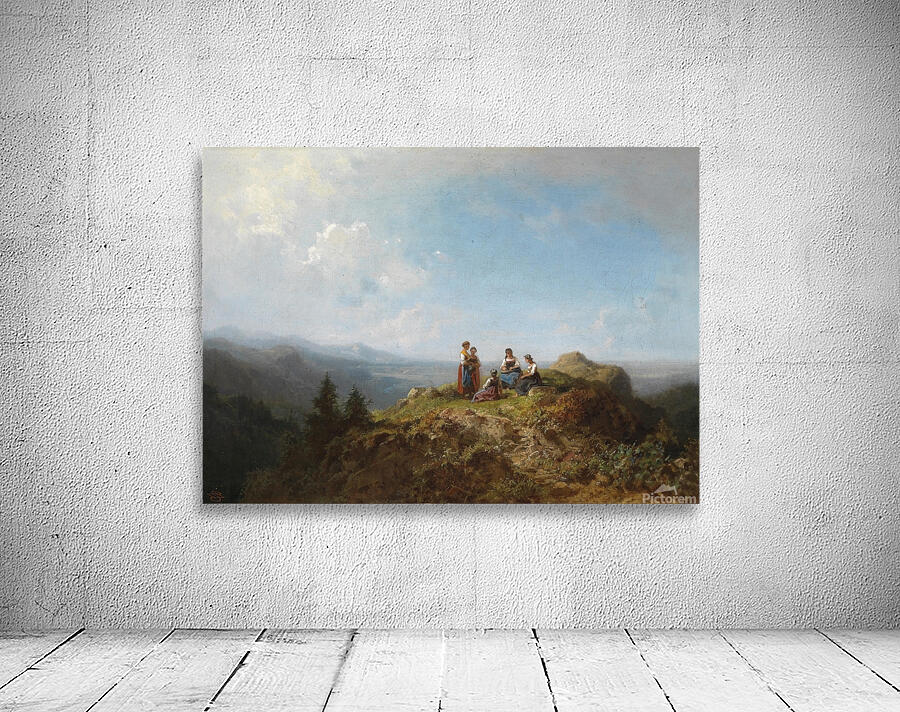 Dirndln auf der Alm by Carl Spitzweg [1808–1880] Wall Preview