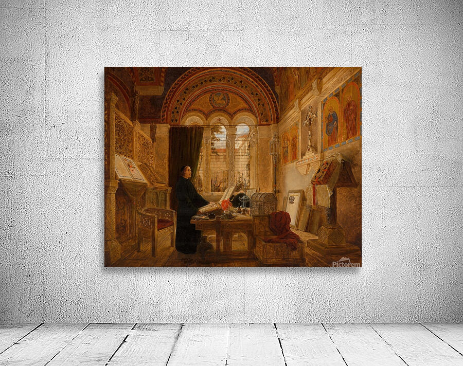 Interior of a monastery in Italy [1853] by Elmslie William Dallas [1809–1879] Wall Preview
