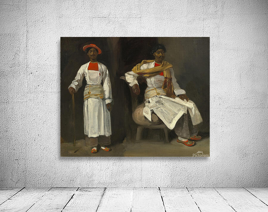 Two Studies of an Indian from Calcutta.Seated and Standing [c. 1823–1824] by Eugène Delacroix [1798–1863] Wall Preview