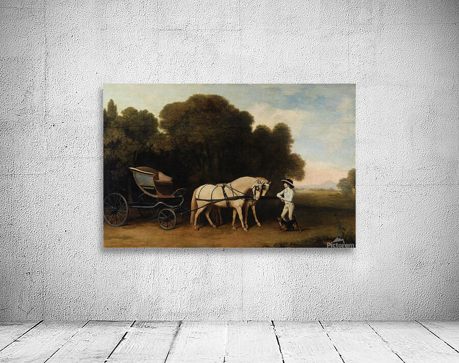 Phaeton with a pair of cream ponies and a stable–lad [between 1780 and 1784] by George Stubbs [1724–1806] Wall Preview