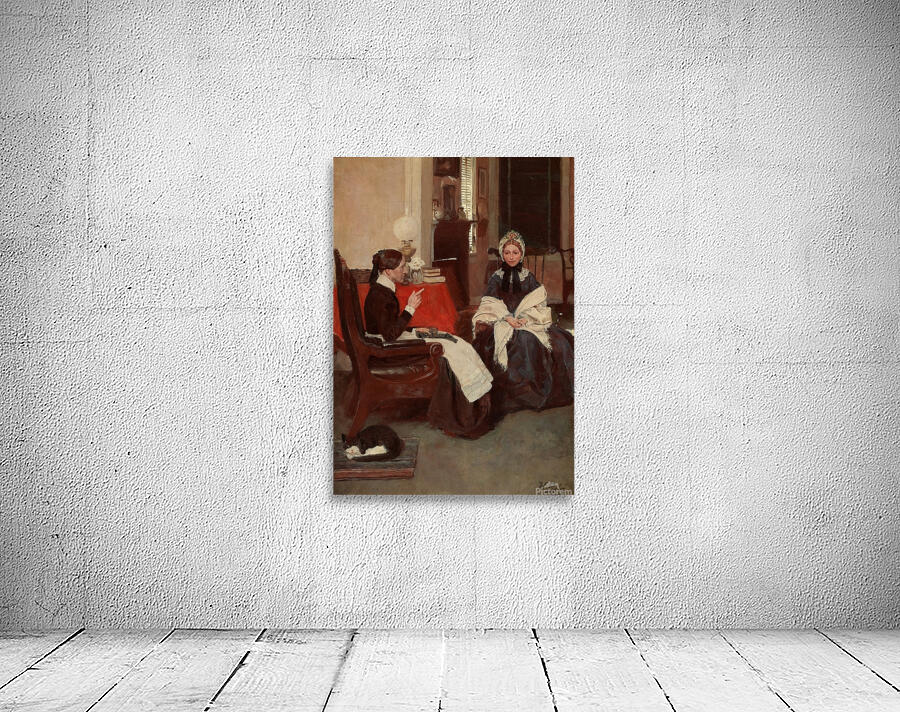 ‘And who’s going to support ’em’ demanded Mrs. Barkley’ [1898] by Howard Pyle [1853–1911] Wall Preview