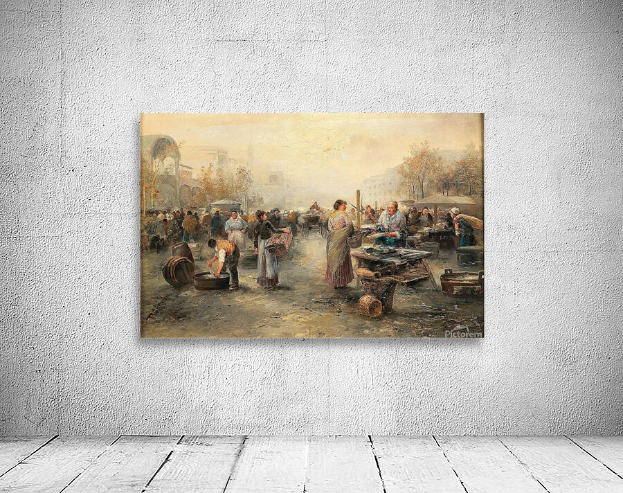 Fish Market by Emil Barbarini [1855–1933] Wall Preview