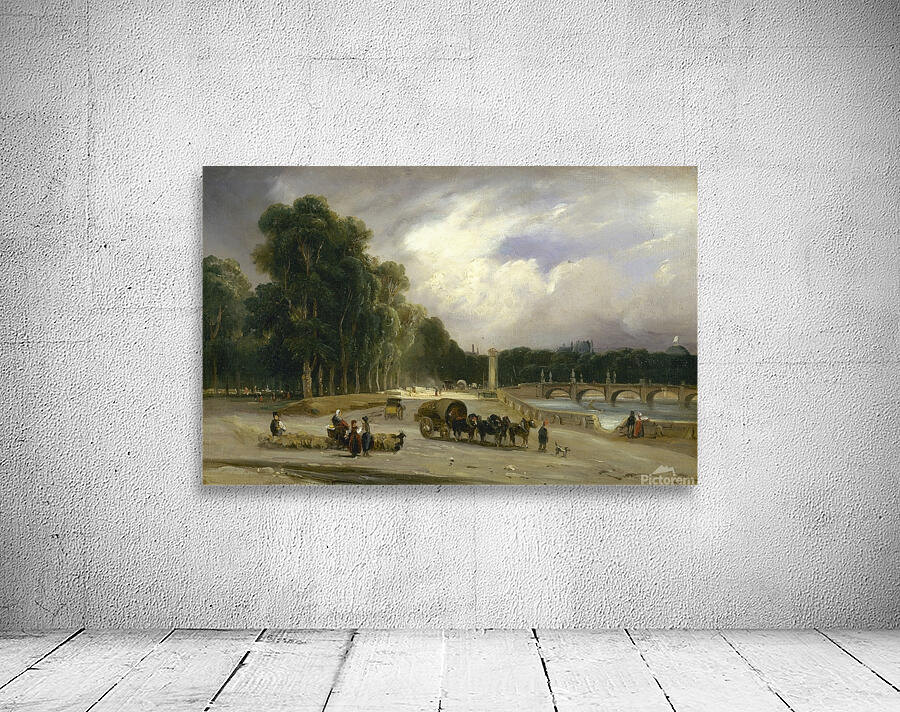 Le Cours–la–Reine [1828] by Théodore Gudin [1802–1880] Wall Preview