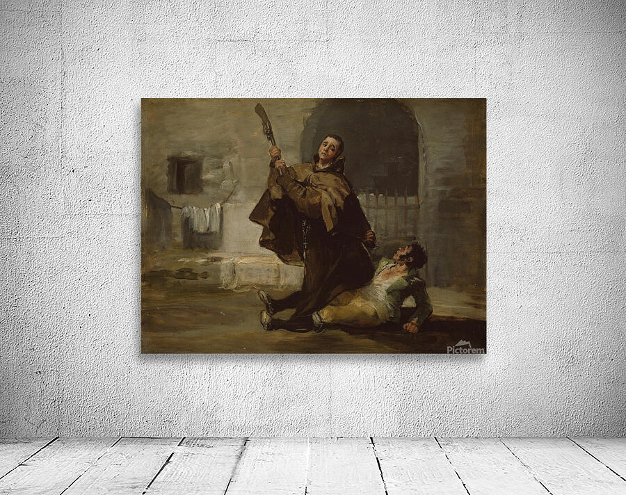 Friar Pedro Clubs El Maragato with the Butt of the Gun [c. 1806] by Francisco de Goya [1746–1828] Wall Preview