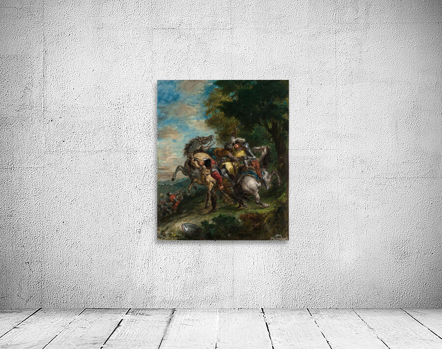 Weislingen Captured by Götz’s Men [1853] by Eugène Delacroix [1798–1863] Wall Preview