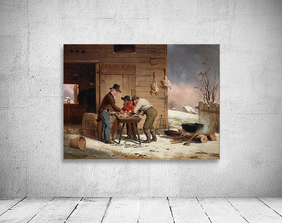 Preparing for Christmas [Plucking Turkeys] [1851] by Francis William Edmonds [1806–1863] Wall Preview