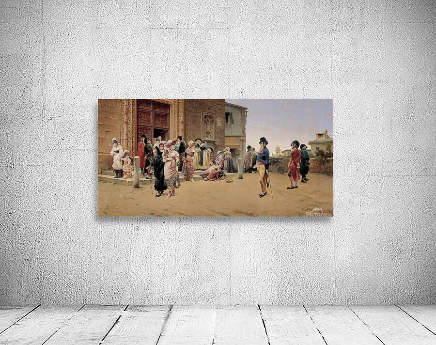 Leaving Church by Germán Álvarez Algeciras [1848–c. 1912] Wall Preview