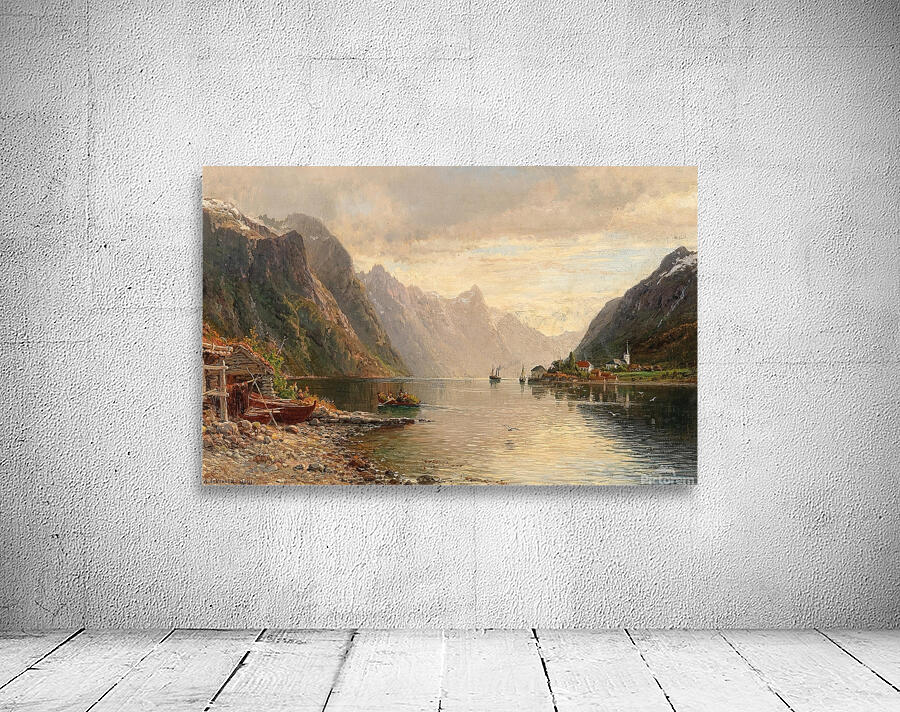 Fjordlandschaft [1891] by Anders Askevold [1834–1900] Wall Preview