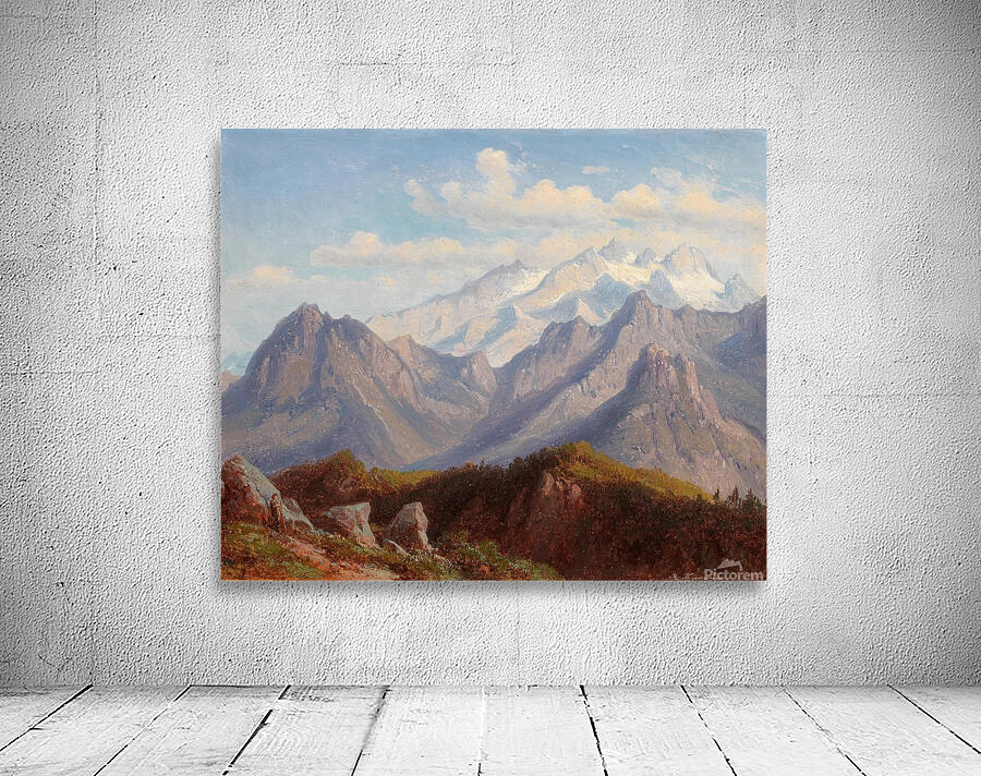 Blick vom Schafberg auf den Dachstein by Robert Kummer [1810–1889] Wall Preview