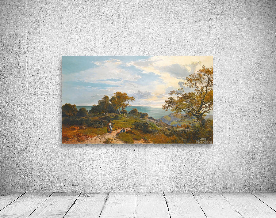 A Peep At The Sea. Fairlight Glen [1859] by Sidney Richard Percy [1821–1886] Wall Preview