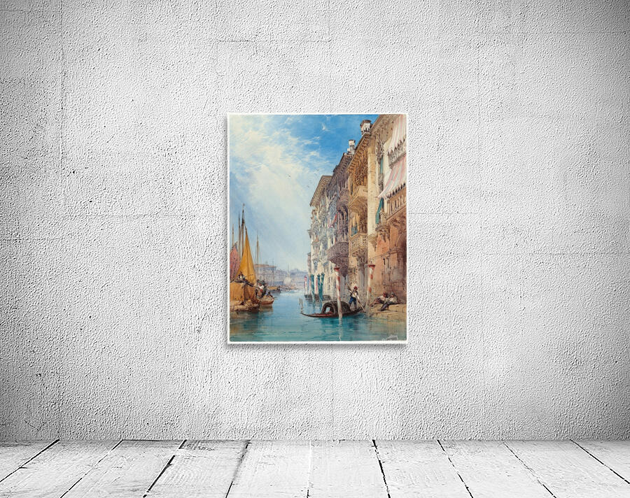 A Gondola on the Grand Canal. Venice [1866] by William Callow [1812–1908] Wall Preview