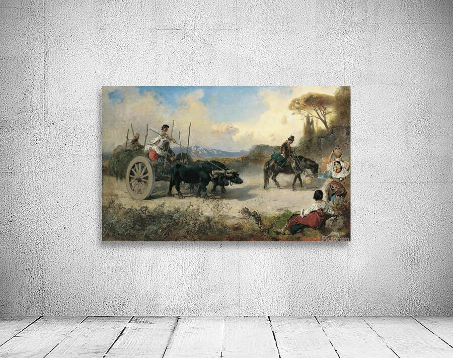 The watering place by Anton Romako [1832–1889] Wall Preview