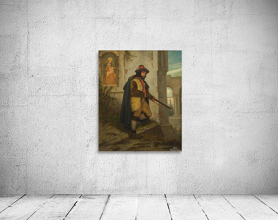 A Man with a Rifle by Carl Goebel the younger [1824–1899] Wall Preview
