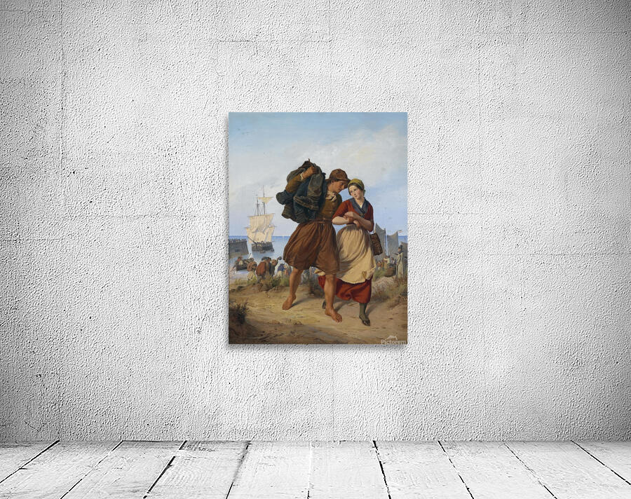 Heimkehr des Fischers [1837] by Rudolf Jordan [1810–1887] Wall Preview