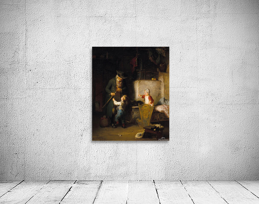 Der Besuch des Großvaters by Friedrich Ortlieb [1839–1909] Wall Preview
