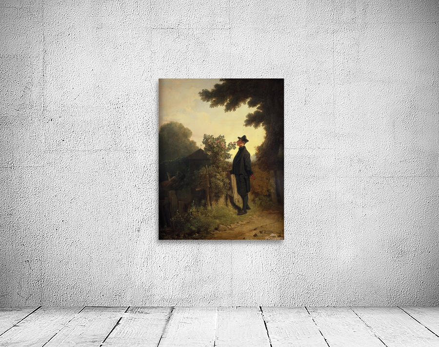 The Rose Lover [ca. 1847–1850] by Carl Spitzweg [1808–1880] Wall Preview