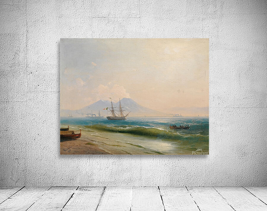 View Of  Mount Vesuvius [1878] by Ivan Konstantinovich Aivazovsky [1817–1900] Wall Preview