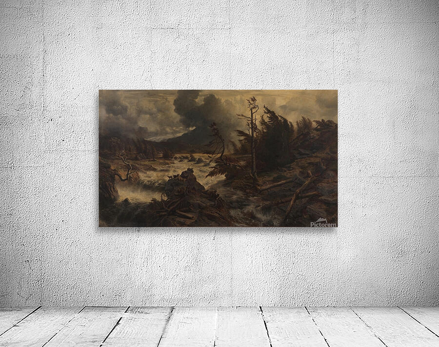 Gewittersturm im Hochgebirge [1858] by Albert Zimmermann [1808–1888] Wall Preview